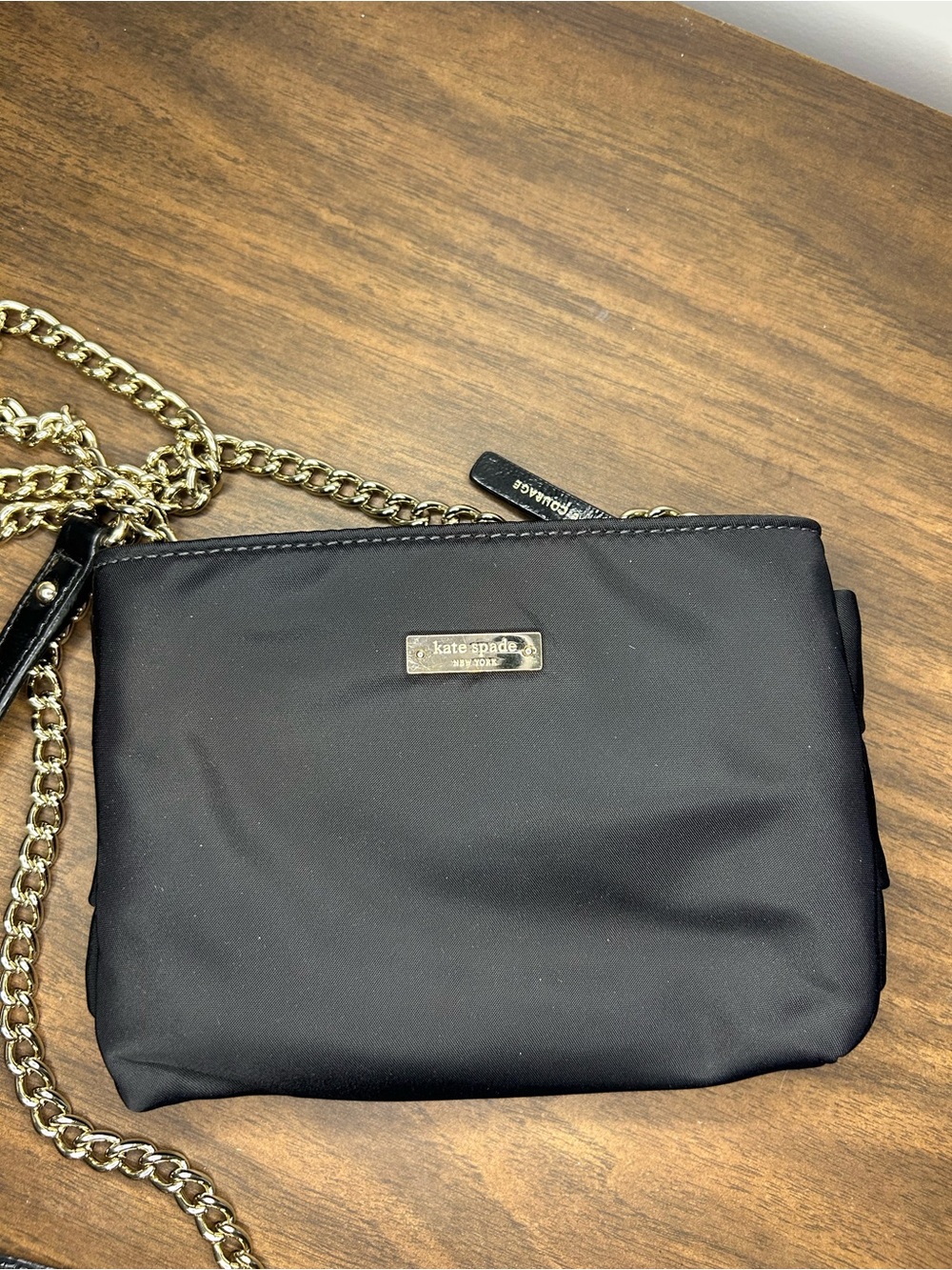 Kate Spade Skipper Mini Have Courage Black Nylon Bow Crossbody Bag - Picture 3 of 7